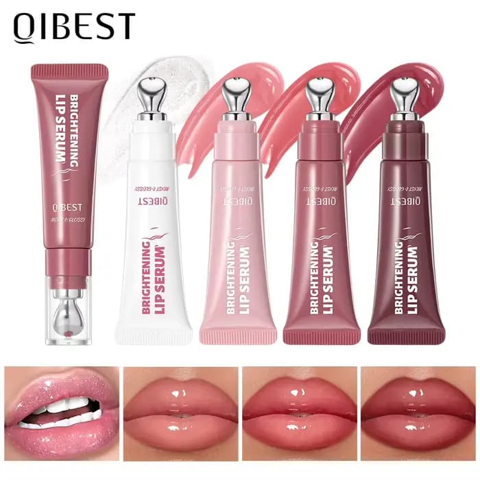QIBEST miroir perle brillant à lèvres longue durée hydratant rouge
