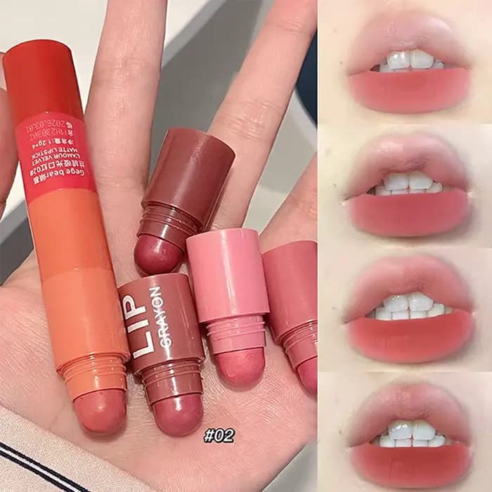 4-en-1 crayon rouge à lèvres mat velours super ours gege de garder le maquillage rose