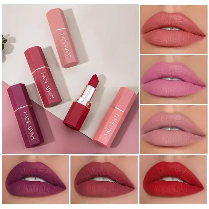Rouge à lèvres mat 6 couleurs