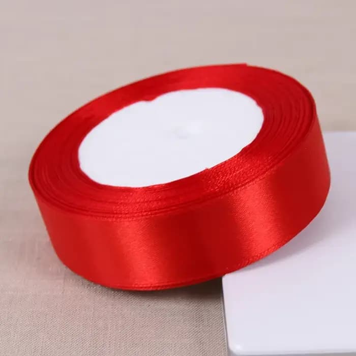 Rubans en Satin rouge, noël, Halloween, mariage, fête d'anniversaire, emballage cadeau, bricolage, matériel artisanal de couture, accessoires de Scrapbooking