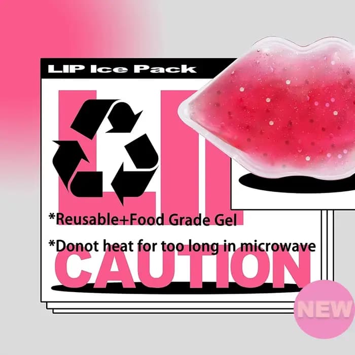 Gel à lèvres apaisant, bloc de glace