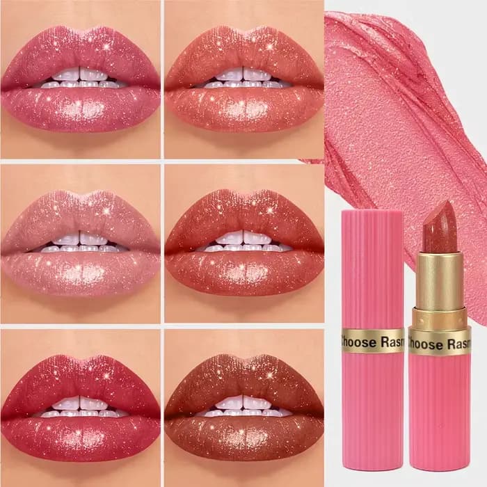 CHOOSE RASME Rouge à lèvres en barre chocolat 6 couleurs, fini nacré, mat, longue tenue, résistant à l'eau