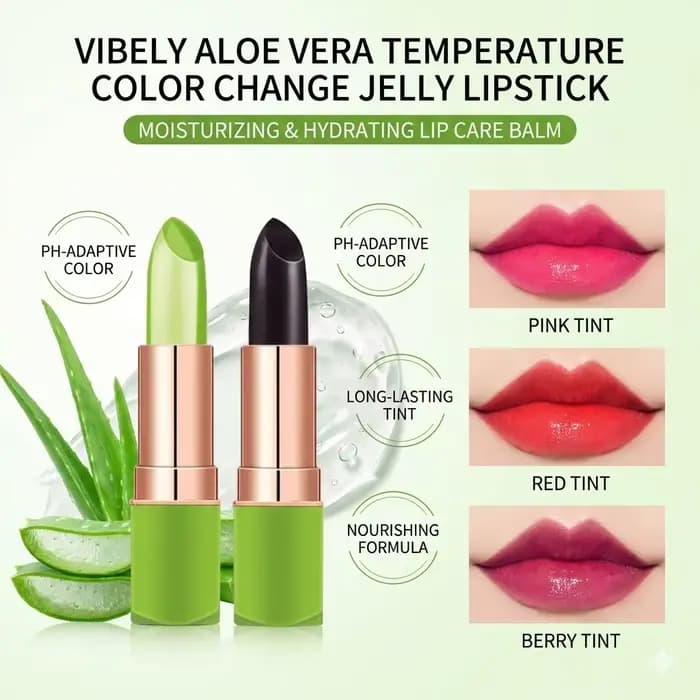 Baume à lèvres hydratant à l'aloe vera VIBELY