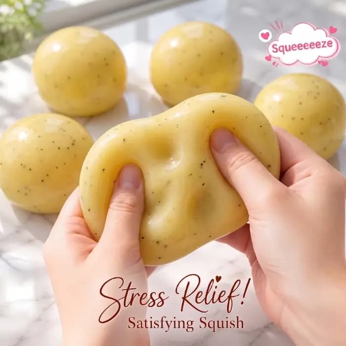 Jouet anti-stress réaliste en forme de purée de pommes de terre en vaseline, fait main, doux, amusant, pour la décompression, décoration de la maison, cadeaux