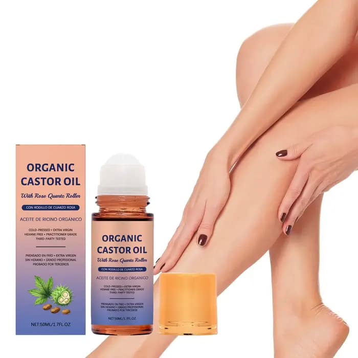 Sérum à l'huile de ricin biologique en roll-on
