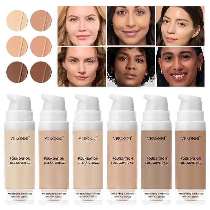 Fond de Teint Couvrant - Maquillage Liquide Modulable à Couvrance Totale pour Mélange Personnalisé