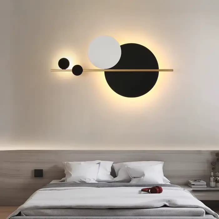 JIANKELONG Lampe de chevet moderne et minimaliste pour chambre à coucher, lumière design personnalisée pour mur de fond de salon