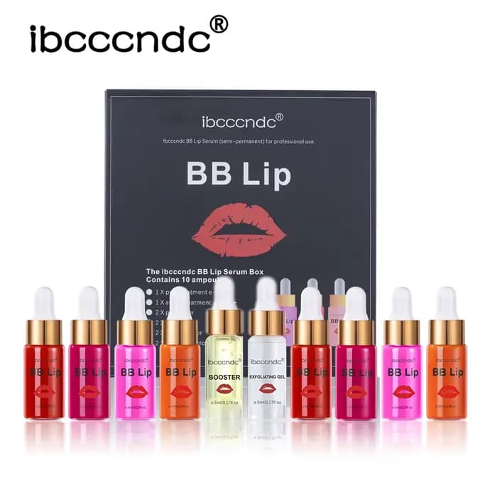 Corée lueur BB lèvres Ampoule sérum démarreur ensemble Semi-Permanent BB brillant
