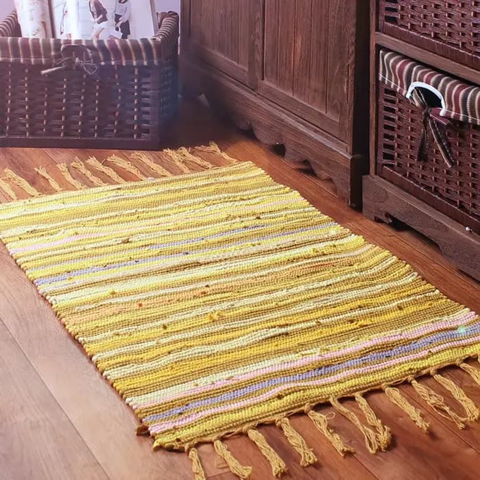 Tapis nordique en coton et lin, pour salon, chambre à coucher, zone d'épissure, Long absorbant l'eau, pour bain, cuisine, hôtel, décoration de la maison