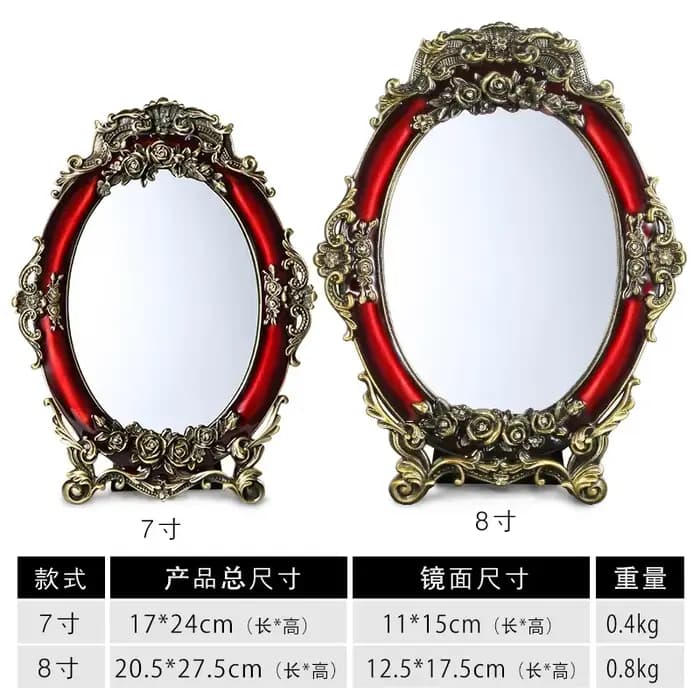 Miroir de maquillage Design Rose rouge