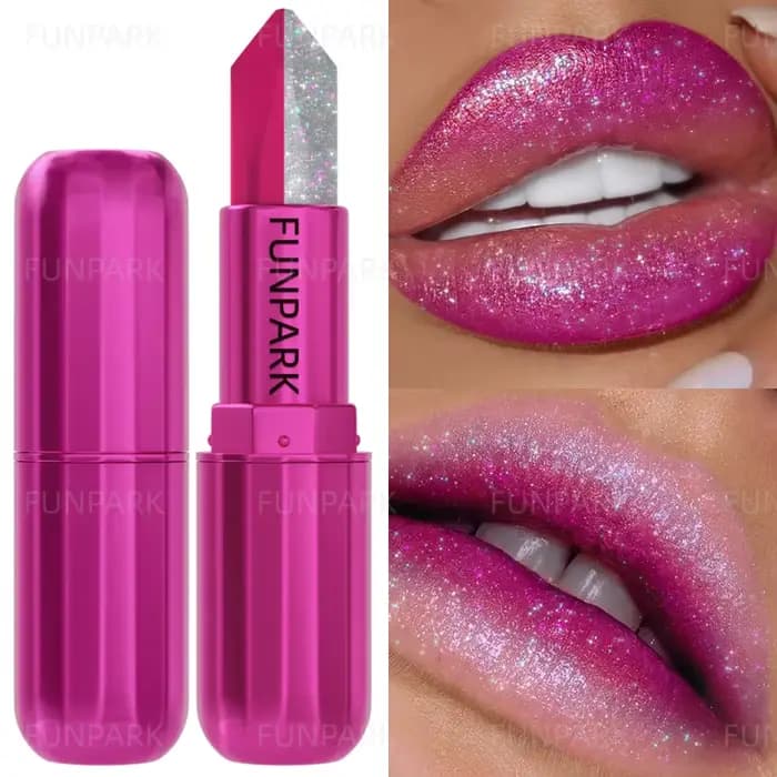 1PC Rouge à lèvres sexy à paillettes bicolore