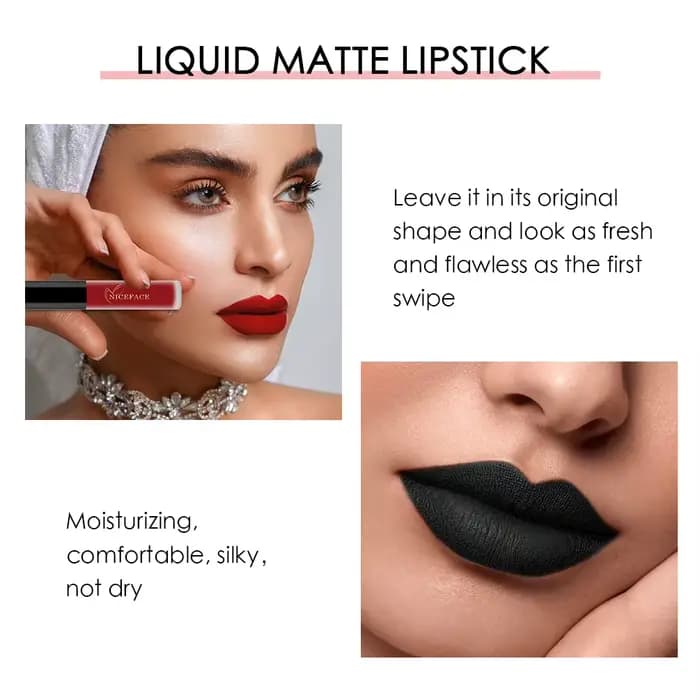 NICEFACE mat liquide rouge à lèvres imperméable longue durée brillant