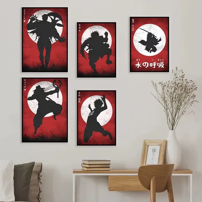 Affiches d'art mural de personnages d'anime japonais classiques, décoration de chambre d'enfant, toile murale personnalisée, impression d'image moderne