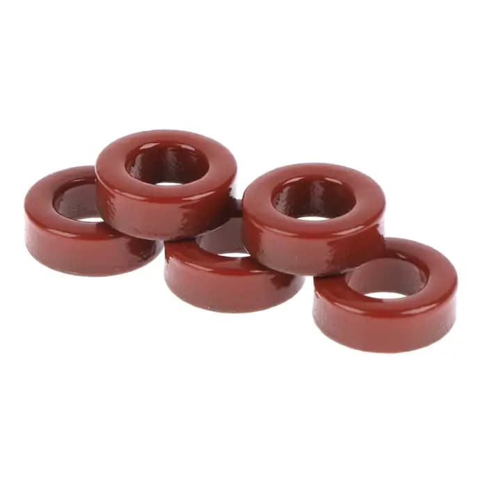 Nouveau lot de 5 noyaux magnétiques toroïdaux en ferrite de fer carbonyl T50-2, 13*7.5*5 mm, 4.9nH/N2, anneau magnétique rouge