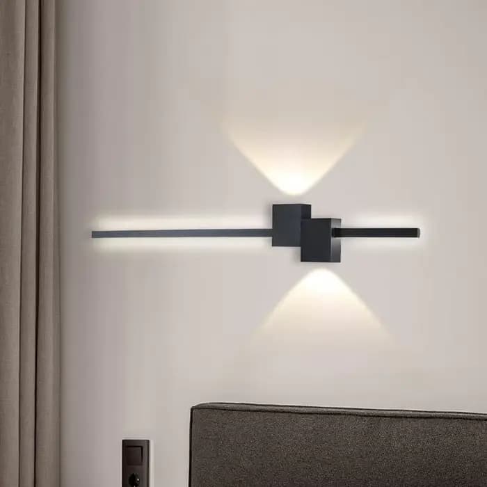 Décoration murale TV au design minimaliste, éclairage d'ambiance LED créatif pour escalier, couloir, bureau, chambre à coucher, lampe murale de chevet