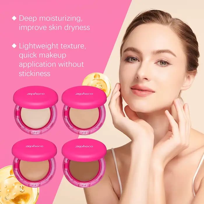 Zephoco baume fond de teint 4 couleurs longue durée contrôle de l'huile déjeunissant mat BB crème