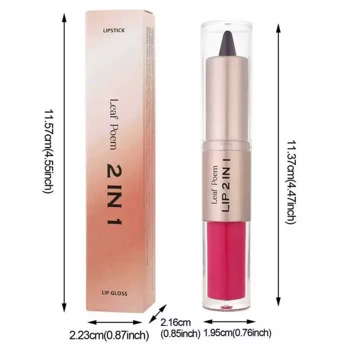 Maquillage pour les lèvres 2 en 1 prune foncé et rose : Crayon