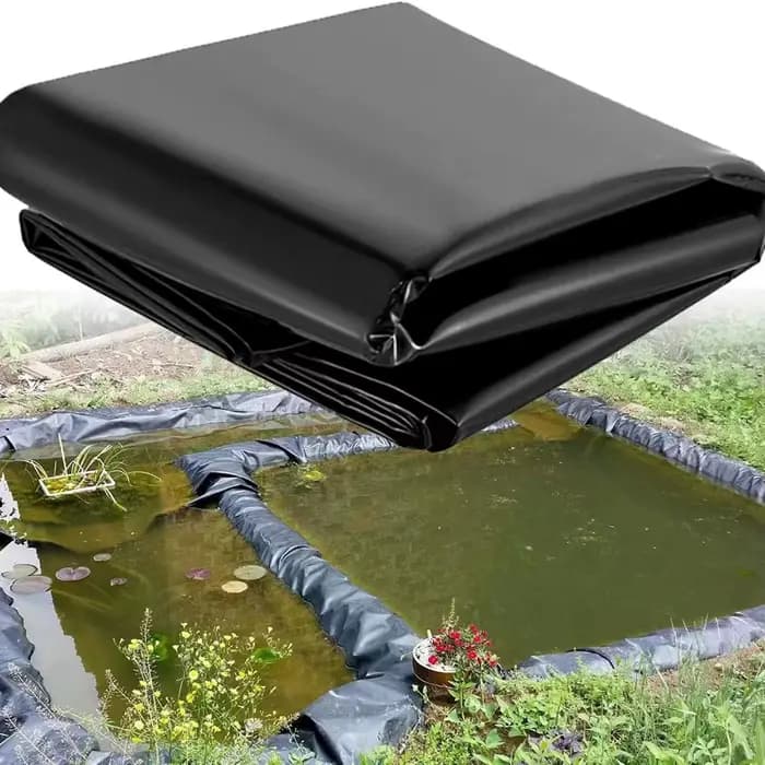Membrane de bassin noire imperméable et flexible pour l'aquaculture, accessoire de jardinage extérieur pratique, durable et réutilisable
