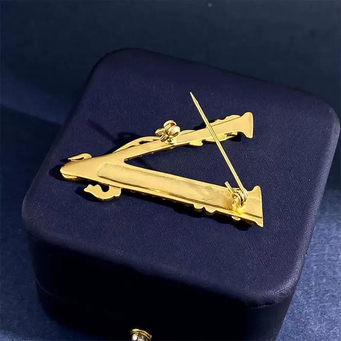 Broche baroque en forme de V, vintage pour femmes et hommes, accessoires de manteau, épingles, bijoux