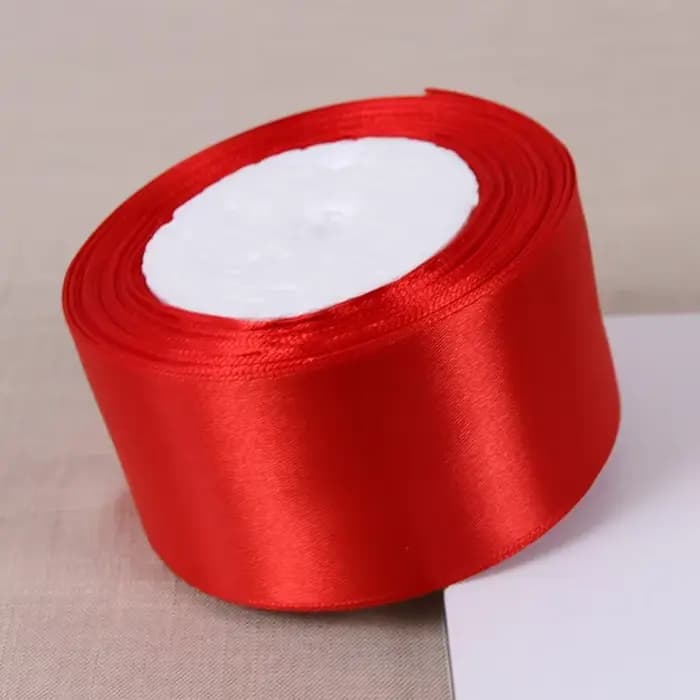 Rubans en Satin rouge, noël, Halloween, mariage, fête d'anniversaire, emballage cadeau, bricolage, matériel artisanal de couture, accessoires de Scrapbooking