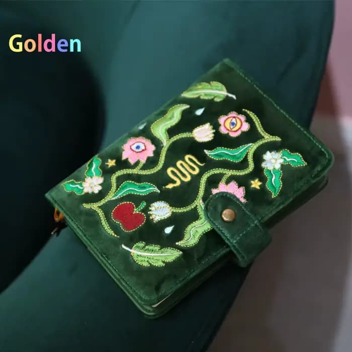Carnet brodé Kinbor Aesthetic - Agenda et carnet de notes élégant avec couverture en tissu pour des notes artistiques