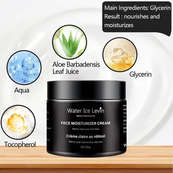 Crème hydratante pour le visage contenant des ingrédients naturels purs, hydrate et lisse efficacement la peau, s'absorbe facilement et n'est ni grasse ni collante, convient à tous les types de peau