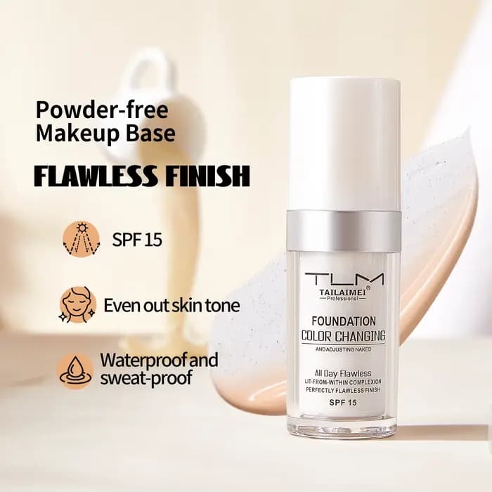 TLM – fond de teint liquide correcteur à couleur changeante