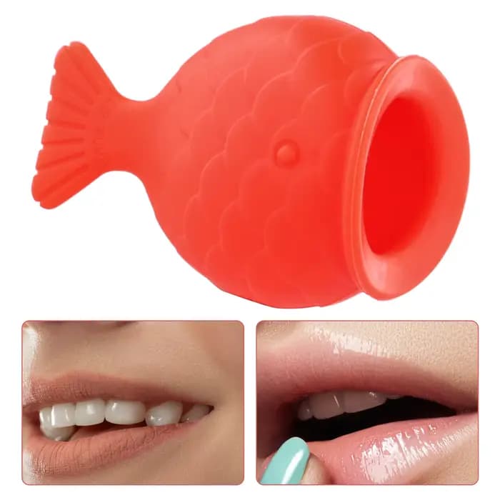 Rehausseur de lèvres en silicone souple en forme de poisson pour un effet repulpant et un volume accru