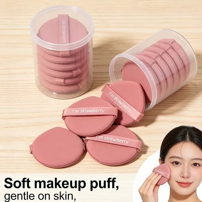 7 éponges à poudre roses en forme de goutte
