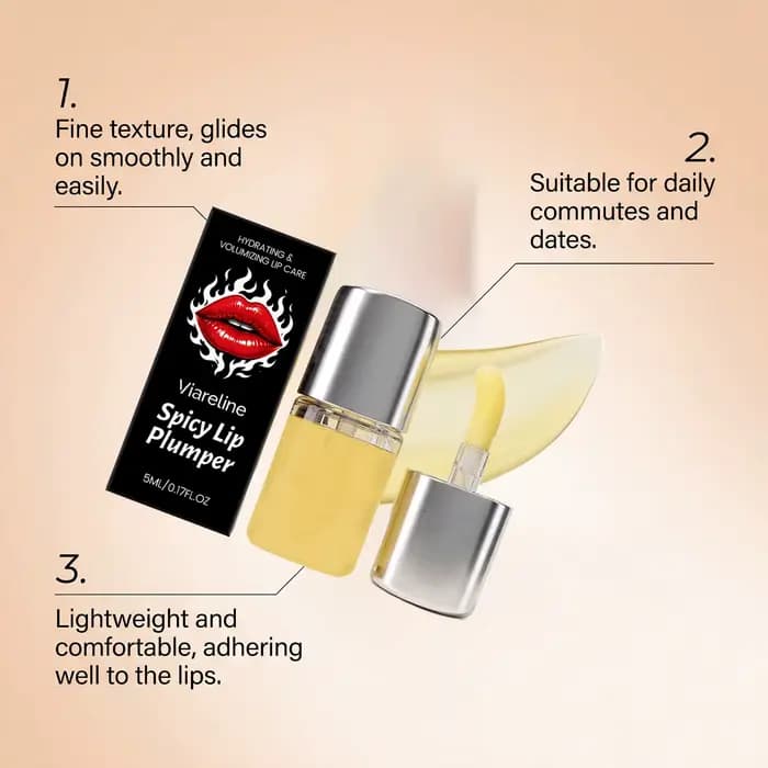 Huile Sérum Repulpante Longue Durée pour les Lèvres – Essence Volumisante Instantanée – Hydrate