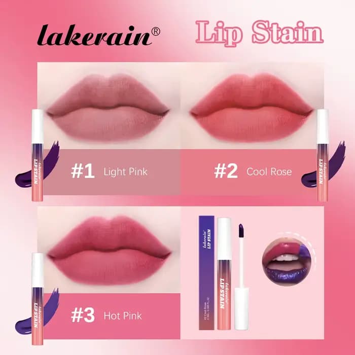 3 pièces/ensemble tache à lèvres décoller et révèle longue durée imperméable rose teinte