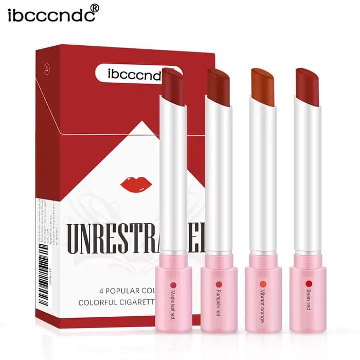 Ensemble de lèvres imperméables à 4 bâtons durables – Rouge