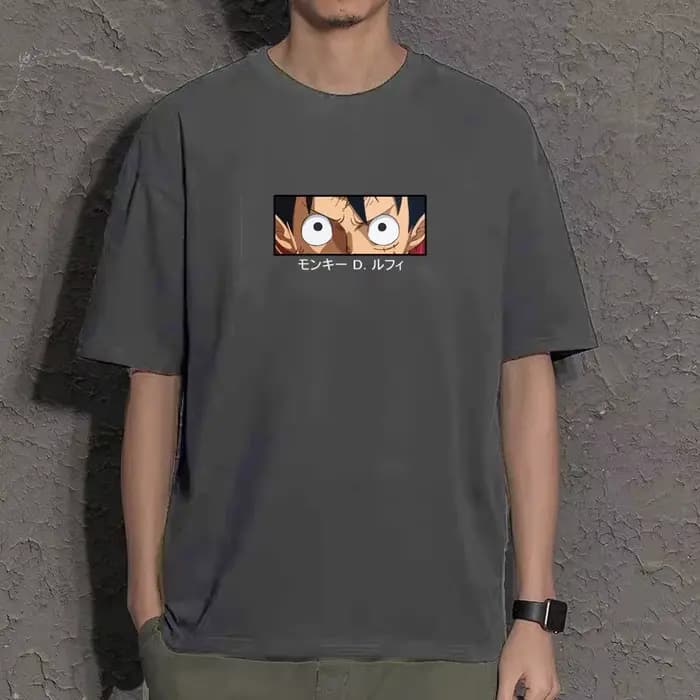 T-shirt imprimé One Piece pour hommes, style estival, 100% coton, manches courtes pour étudiants