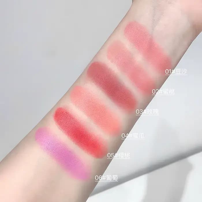 Fard à joues crème mat rose violet multi-usage pour lèvres et joues