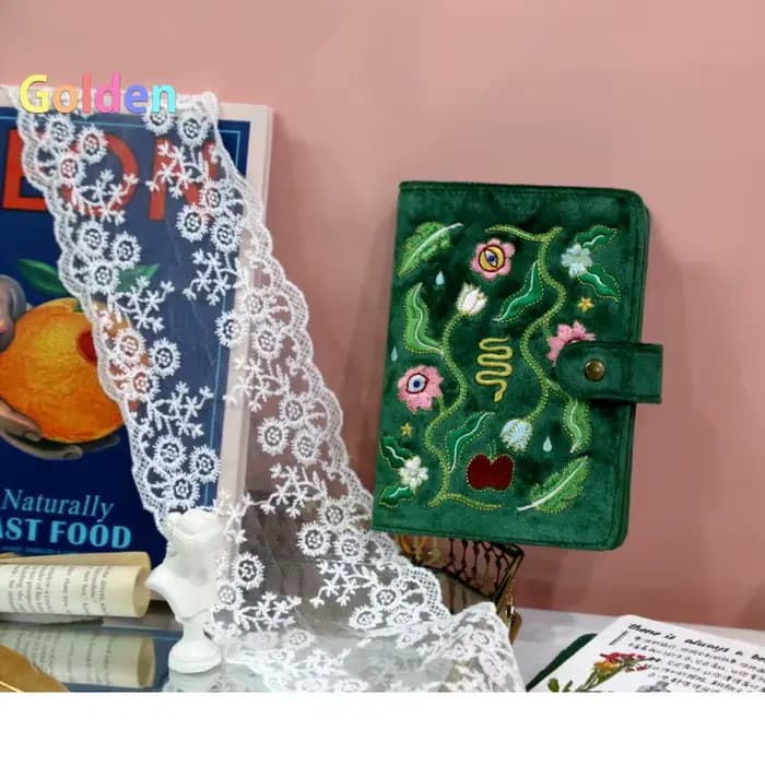 Carnet brodé Kinbor Aesthetic - Agenda et carnet de notes élégant avec couverture en tissu pour des notes artistiques