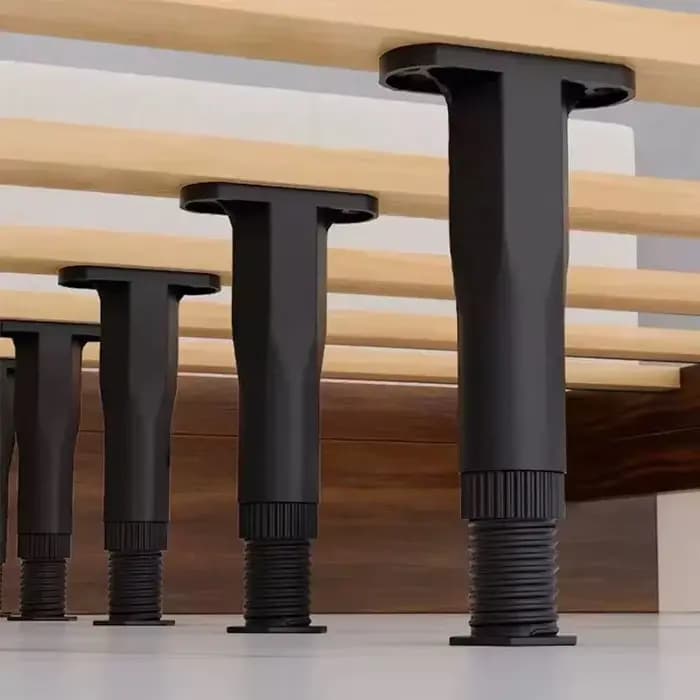 Support de poutre de lit télescopique réglable, pied de meuble en plastique renforcé, pied de canapé, Support de charge inférieur