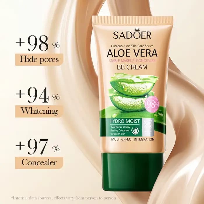 Aloe Vera BB crème-hydratant et dissimulant au collagène fond de teint à couverture complète