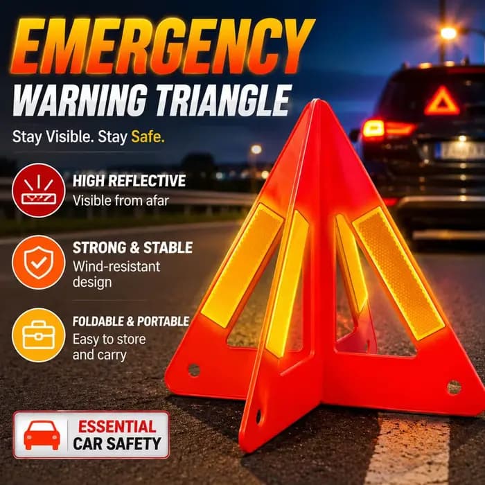 Triangle de signalisation d'urgence pour voiture, rouge, réfléchissant, pour la sécurité routière, trépied portable pliable, panneau de signalisation d'arrêt, réflecteur