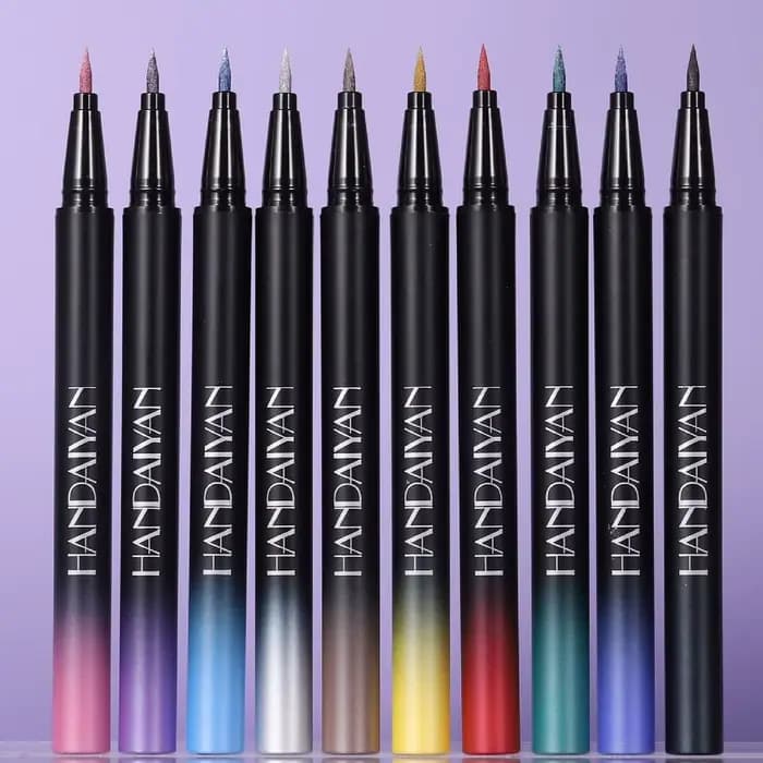 Stylo Eyeliner liquide métallique or violet