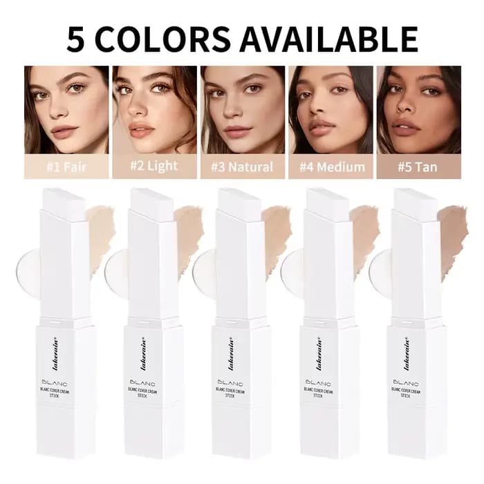 Blanc couverture crème bâton fond de teint changeant