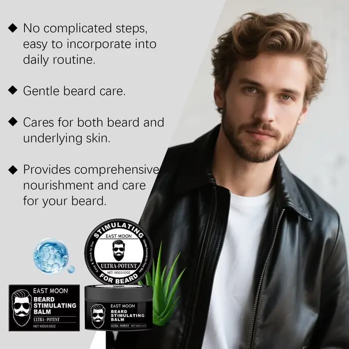 Baume à barbe pour hommes, soins pour le visage et les cheveux, cire de croissance, épaississement, hydratant, nourrissant, crème adoucissante professionnelle pour barbe
