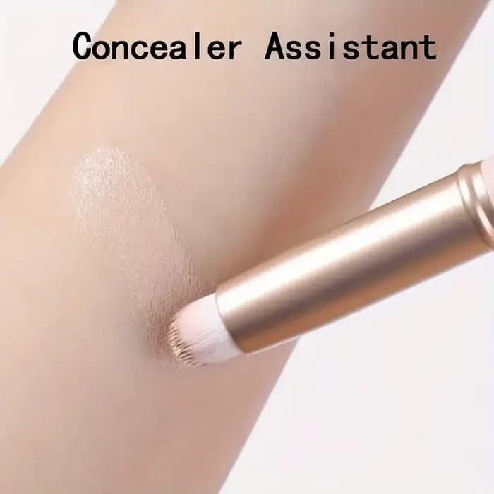 Brosse à rouge à lèvres professionnelle à tête ronde avec capuchon