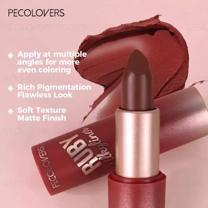 Rouge à lèvres mat 6 couleurs