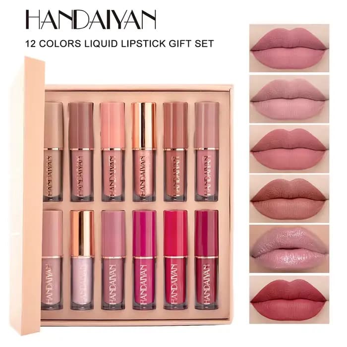 Kit de rouge à lèvres liquide mat 12 couleurs