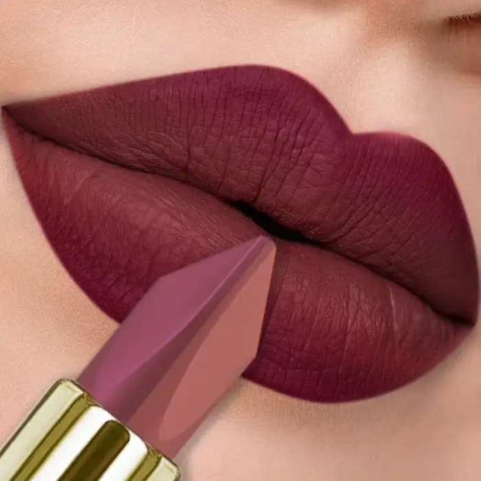 Rouge à lèvres bicolore pailleté et mat