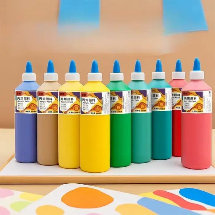 Peinture acrylique imperméable anti-décoloration 500 ml pour peinture murale, peinture sur gypse, artisanat et fournitures artistiques