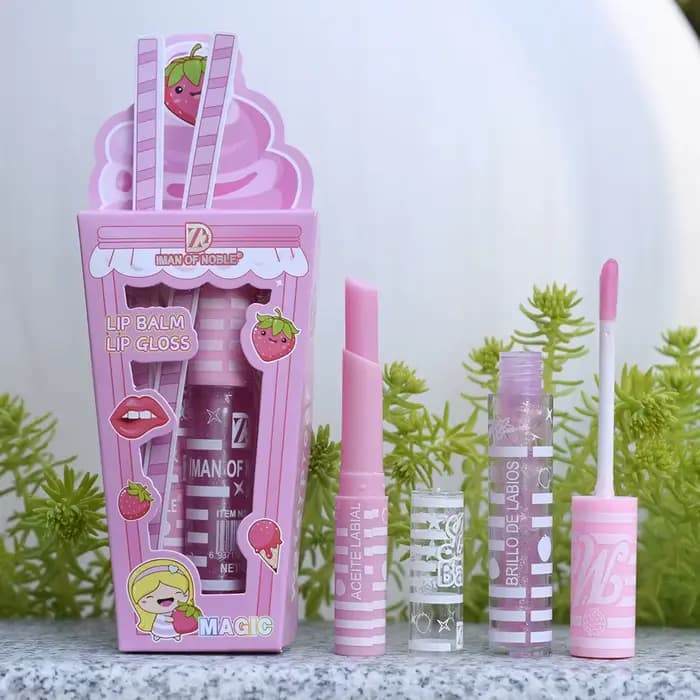Mignon crème glacée brillant à lèvres