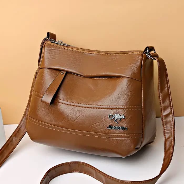 Sac à main asymétrique épaule dénudée en cuir élégant, sac de Shopping, nouvelle mode pour femmes, grain de peau de mouton, beau sac à bandoulière pour dames, 2024