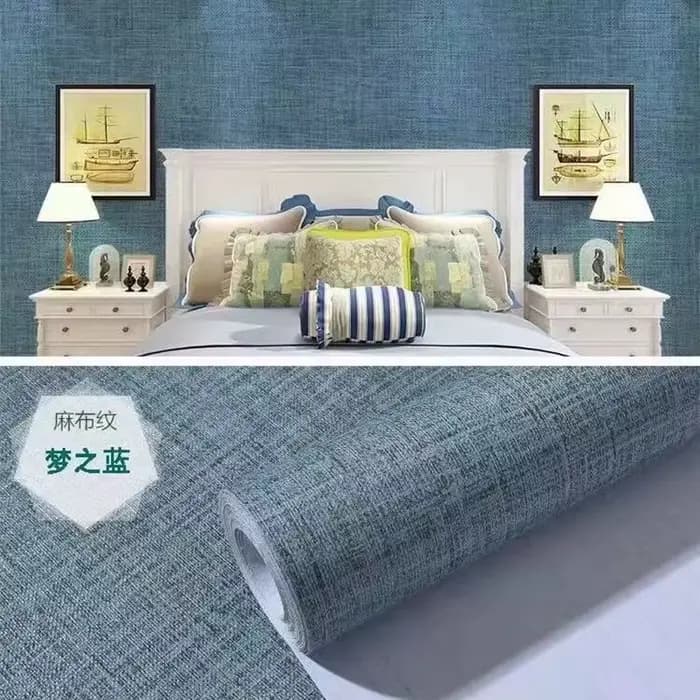 Papier peint auto-adhésif en lin PVC, pour armoires de cuisine, chambre à coucher, mur de salon, papier de Contact solide et étanche, décor de salle