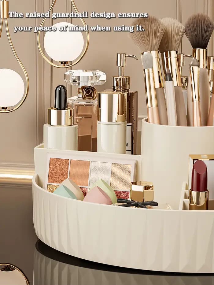 Boîte de rangement cosmétique rotative